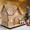 Weihnachtsdeko Holz Haus mit LED Leucht Beleuchtet,DIY Weihnachtsdorf Häuser Winterdorf Weihnachtlicher Zierschmuck Tischdeko Miniatur Haus Deko Weihnachtsartikel Weihnachtsschmuck (01)