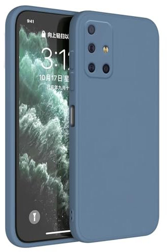 Topme Coque pour Samsung Galaxy A51 4G (6.5 inches) Etui Housse, Protecteur de Peau en Silicone TPU - Gris Lavande