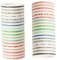 LGEGE Set di 36 rotoli di nastro Washi Tape Set sottile, larghezza 5 mm, motivo decorativo colorato, nastro adesivo giapponese per scrapbooking, diario proiettile, confezione regalo (3 m)