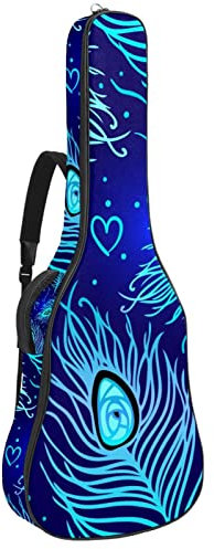 Akustikgitarrentasche Wasserdicht Gitarre Rucksack Dicke Weich Gepolstert Lila Streifen Klassik Gitarre Tasche, Farbe7, 42.9x16.9x4.7 in, Taschen-Organizer