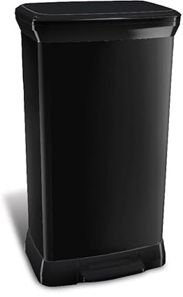 Curver Pedal Bin 50 L Shiny Metal Look
