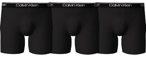 Calvin Klein Homme Lot de 3 Boxer Briefs Stretch, Noir (Black), XXL