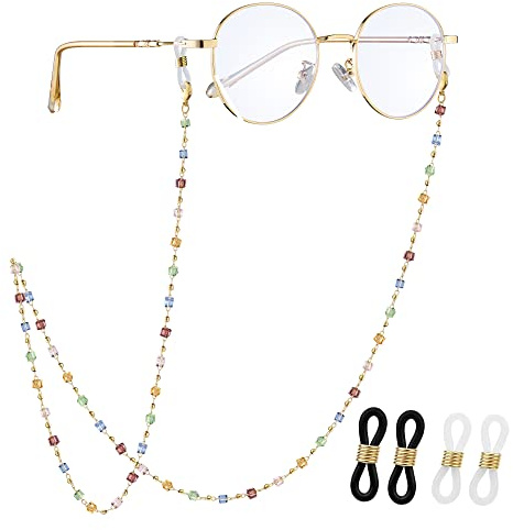 JURYLOO Eyeglasses Chain for Women, Beaded Sunglass Neck Chain Glasses Strap Eyewear String Holder Lanyard