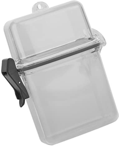 Tbest Trockenbeutel für Boote, wasserdichte Handytasche, Transparente Unterwasser-Kajak-Dichtungsbox aus Kunststoff mit Seilhaken Zum Surfen, Kanu-Kajak