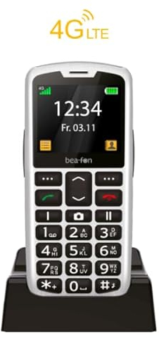 Beafon, SL260, Silverline, Tastentelefon, Seniorenhandy mit SOS Notruftaste, Hörgerätekompatibel, M4/T4, Lichtsignal, Display 2,2 (5,58Zoll), Silber