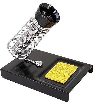 BIGtec Lötkolbenständer Lötkolbenhalter Halterung Ständer Lötkolben Ablage mit Schwamm zum Löten Entlöten