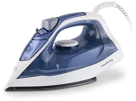 Innoliving INN-678 Ferro da Stiro a Vapore 1800W con Controllo di Temperatura Regolabile, Potente Colpo di Vapore, Sistema con Piastra Antiaderente