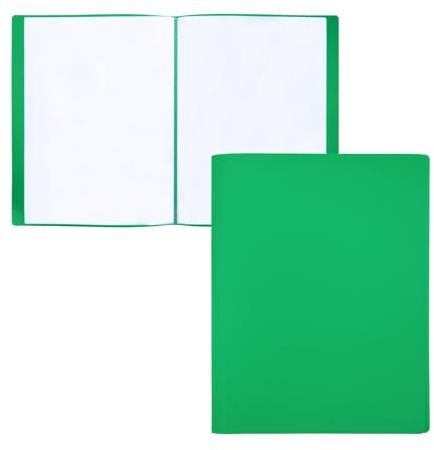 Raylu Paper Porte Vue A5 avec 20 Pochettes Transparentes, Porte Documents en Polypropylène 100% Recyclable, Protege Document pour Bureau et École (A5, Vert, 20 Vues)