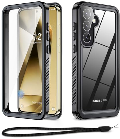 Beeasy für Samsung Galaxy S24 Plus Hülle Wasserdicht, IP68 Wasserfest Outdoor Handyhülle 360 Grad Schutzhülle, S24+ Panzerhülle Stoßfest Staubdicht Full Case mit Displayschutz, Schwarz