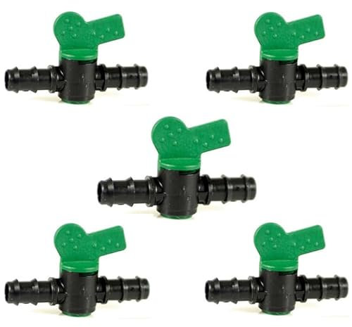 Suinga Lot de 5 robinets d'arrêt 25 mm pour irrigation goutte à goutte