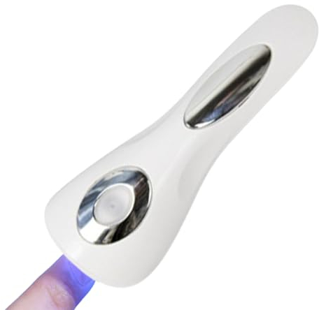 ThreeH Lampada Portatile UV LED Unghie Mini Asciugatrice per Unghie Smalto Gel Polimerizzazione Flash Ricaricabile 2 Timer Preimpostati 10W Manicure Salone di casa, Bianco