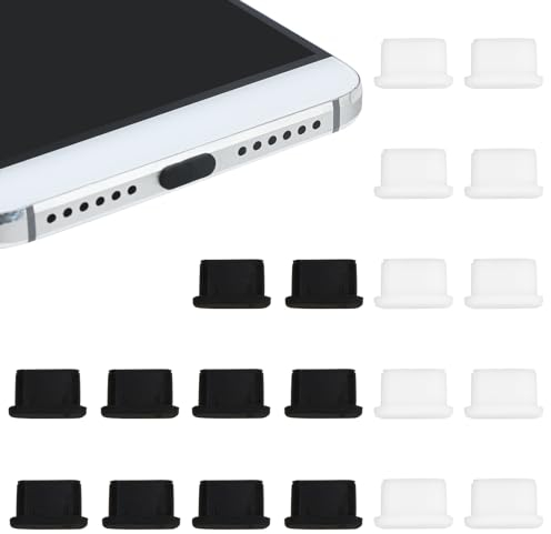 USB C Staubschutz, 20 Stück USB C Schutzkappe Handy Ladebuchse Schutz Kompatibel Mit Meiste Typ-C Tablet Phone Zubehör Kieselgel Staubschutz Für Ladebuchse Kommt Mit Zwei Aufbewahrungsboxen