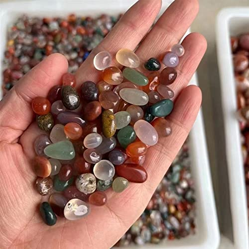 DLZHZDIH Natürliches, buntes Achat-Stein-Kies-Exemplar, geeignet for Aquarium, Heimdekoration, Kunsthandwerk ZOUCUNXIYIN (Size : 300G)