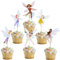 DIELOVEHUA 24 Stück Fee Cake Topper, Fairy Kuchen Topper, Pappbecher Cupcake Toppers Fee, Feen Geburtstag Deko, Picks Kuchen Topper Dekoration für Babyparty Mädchen Geburtstagsdeko