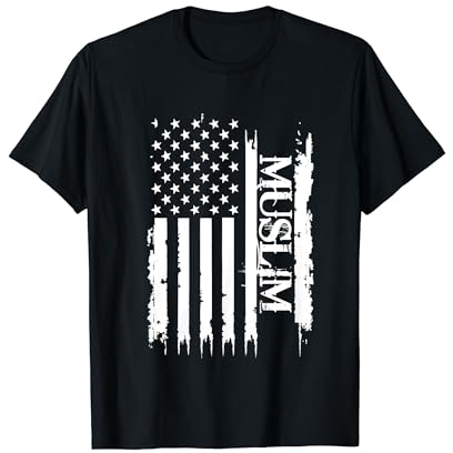 Muslimische USA, Used-Look mit US-Flagge T-Shirt