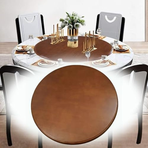 FGDIUCVN Giradischi da Cucina da 30 Pollici Vassoio Girevole Rotondo Lazy Susan Tavolo da Pranzo in Legno Vassoio da Portata Grande Piatto da Portata per Case e Ristoranti (Colore : Noce Do