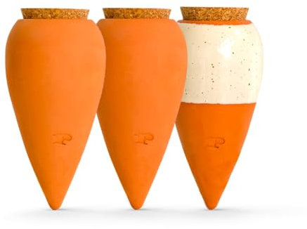 Pepin | 3X Mini Oyas | Oyas A Planter Terre Cuite | Arrosage Automatique et Ecologique pour Plante d'Intérieur et d'Extérieur | Système d'Irrigation Naturel | Mini Oyas Terracotta - 12cl