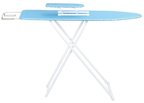 mufsceku Ironing Board Foldable 42 Inch,Extended Clothes Ironing Board,Extra Large with Big Steam Iron Rest,Space Savier Ironing Table,Heat-Resistant Cover,Adjustable Height,Sturdy Legs Dark Blue 42