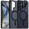 COPIKE Cover Magnetica per Samsung Galaxy S25 Ultra con 2 Pezzi Vetro Temperato e 2 Lente Fotocamera Protezione, Custodia Sottile Antiurto Posteriore Glassata Traslucida Anti-Impronte, Opaca Nero