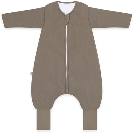 emma & noah Baby Schlafsack – Extra warm & kuschelweich für kalte Nächte – 3.5 TOG, mit Füßen & abnehmbaren Ärmeln, Bio-Baumwolle
