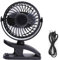 Mini USB Ventilator, Leise Clip Tischventilator, Tragbarer Mini Ventilator, Klein Tischventilator Mit 3 Geschwindigkeiten, 360 Drehbare Einstellbare Geschwindigkeiten Für Büro, Schlafzimmer, Camping