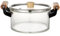 XIUCAI Olla Transparente de Vidrio Termorresistente con Tapa y Mango de Madera｜Esencial para Cocinas y Comedores,2.5L