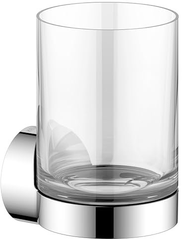 Keuco Glashalter REVA verchromt, mit Echtkristall-Glas