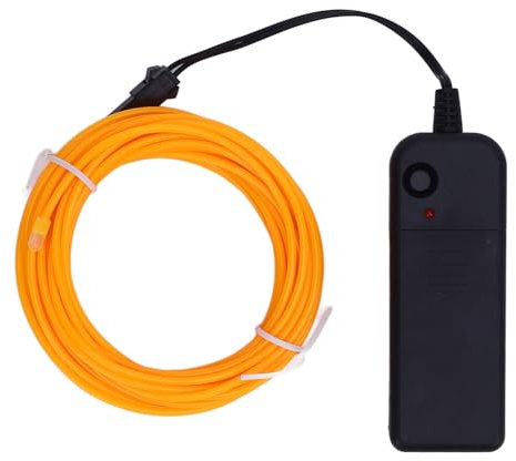 FTVOGUE Aggiorna la Luce Al Neon 16,4 Piedi/5M EL EL Luci a Corda Luminosa Portatile Strips LED con Controller della Batteria per la Festa di Natale di Halloween