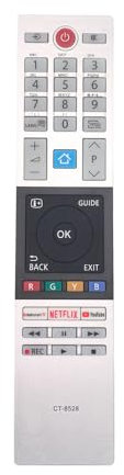 IOOIQQ Télécommande CT-8528 pour Toshiba 32W3864DB.65U6863DB.32W2863DB.55U6863DB.24W3863DB.43V6863DB.24L2863DB.49T6863DB.49U7863DBC.499U7863DBC.499. V5863. DB.50U5863DB.48L2863DB.24W2863DB