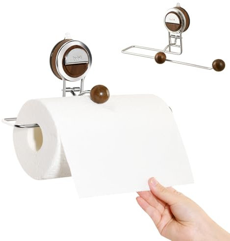Saugnapf-küchenrollenhalter ohne Bohren, küchenrollen Halter Wand, küchenrolle Halter, papierrollenhalter, küchenrollen Halter, Paper Towel Holder, Einstellbare Einbaulage