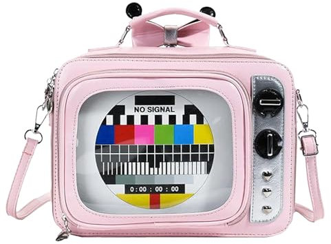 Xinhuju Mochila Escolar | Bolso De Hombro De Televisión - Mochila Multifuncional Grande Para Estudiantes Y Niñas, rosa, Se référer au descriptif