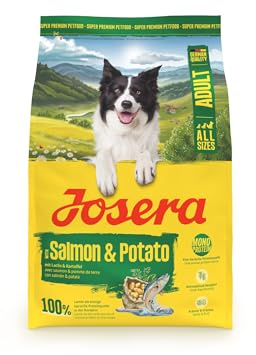 JOSERA Lachs & Kartoffel | 3 kg | Trockenfutter für Erwachsene Hunde | Adult | Monoprotein - 100% Lachs | Getreidefreies Premiumfutter mit Käutern & Früchten - auch für Senioren | proteinarm