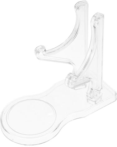 TIDTALEO Cup and Saucer Display Stand Holder Acrylic Plate Racks for Kitchen Cabinets Folding Dish Displaying Rack for Home Office Desktop