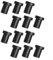 12 Aluminum Alloy Clamping Jaws for Workbench Stabilization and Woodworking (19MM Black)