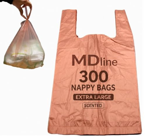 Lot de 300 sacs jetables pour incontinence | Sacs hygiéniques parfumés à la rose pour adultes | Sacs hygiéniques pour serviettes hygiéniques et produits sanitaires | Sacs parfumés fraîcheur