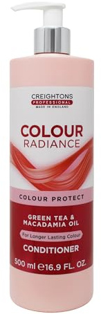 Creightons Professional Colour Radiance Conditioner 500ml | Colour Protect Moisturising, For Coloured Hair, Green Tea & Macadamia Oil, Long-Lasting Colour & Shine
