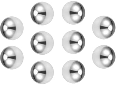 Set med 10 stycken 20 mm rostfria stålkulor | Precision G100 rostfritt stål 304 kullager | korrosionsbeständiga för mekanik, teknik och gör-det-själv