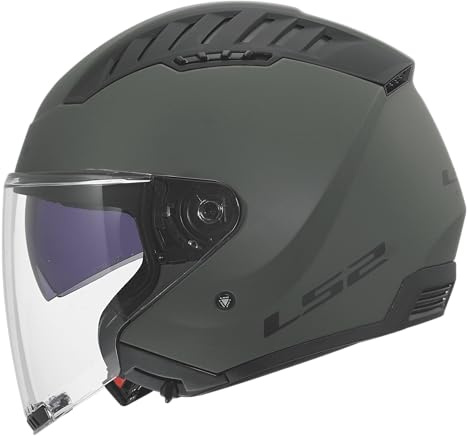 LS2, Jet Motorradhelm COPTER II SOLID Military Green, XS