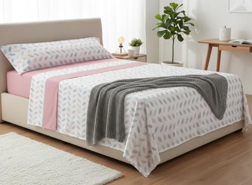 HaraDeco Juego de Sabanas 3 Piezas Fresca y Suave Cama 90x190/200cm