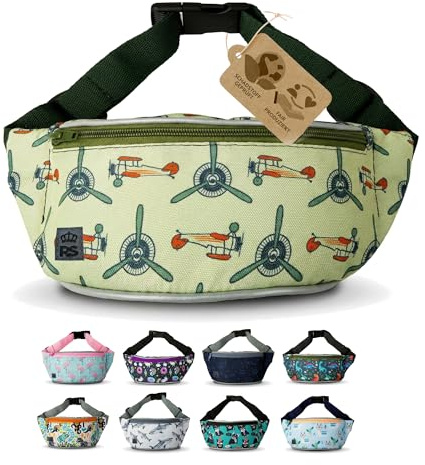 Bauchtasche Hüfttasche Gürteltasche für Kinder 4-8 Jahre - Kindergürteltasche mit verstellbarem Hüftgurt - leicht kompakt, abwaschbares Robustes Material (Modell 26)