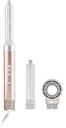 ETA Fenite 2-in-1 Airstyler mit Ionen-Technologie I Coanda-Effekt I Warmluftbürste I1400W I Föhnbürste mit 2 Rundbürsten-Aufsätzen & Kaltluftstufe für Volumen & Locken I inkl. Reiseetui I Gold