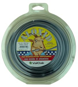 Valoak Alox Filo Decespugliatore Quadro – Filo Professionale con Ossido di Alluminio | Alta Resistenza e Lunga Durata | Made in Italy (4mm x 30mt)