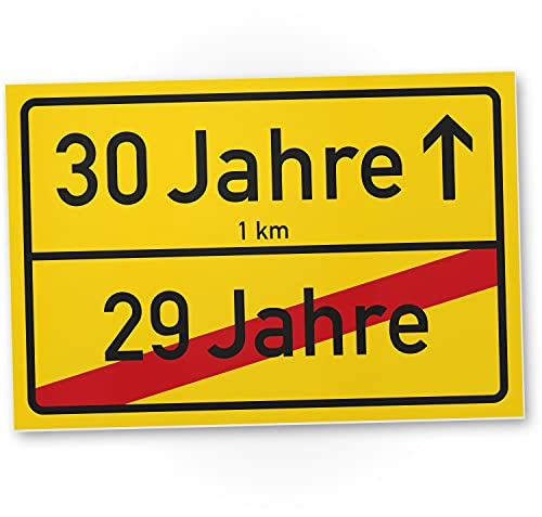 DankeDir! 30 Jahre Ortsschild - Schild kleines Geschenk 30. Geburtstag - Überraschung 30er Geburtstagsparty - Geschenkidee Feier runder Geburtstag Dreißigster