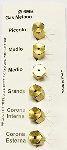 6 UGELLI ** PASSO 6 MB GAS METANO CUCINE A GAS IGNIS WHIRLPOOL ILVE SAMET ** 2 FORNELLI MEDIO