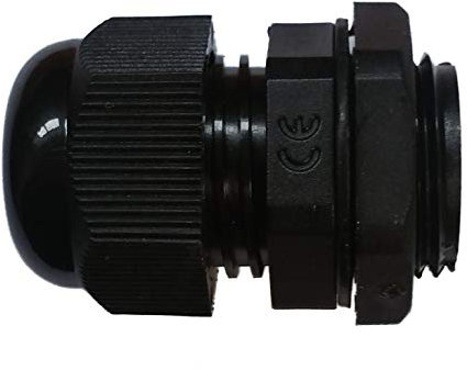 Sucre Auxiliary ® Cable Glands - Waterproof IP68 Compression (M20-S-(6-12mm), Black, 5)