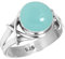 Jeweloporium 925 Silber Ringe für Damen Größe 54(17.2) Aqua Chalcedon Edelstein Jahrgang Silber Ringe das Erntedankfest Geschenk Solitär Schmuck