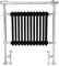 Milano Elizabeth Chrome Black Heated Towel Rail Overhanging Rail - 930mm x 790mm