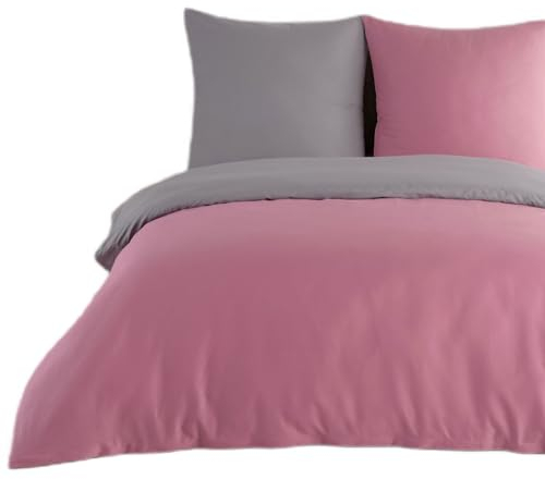 BUYMAX Bettwäsche 155x220 100% Baumwolle Baumwolle 2-Teilig Bettbezug - Bettwäsche-Sets 155 x 220cm mit 1 mal Kissenbezug 80x80cm, ÖKO-TEX Renforcé-Bettwäsche Set mit Reißverschluss