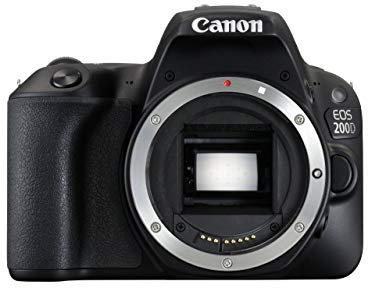 Canon EOS 200D Digital SLR Camera - Black (Renewed)
