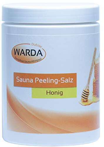 Peelingsalz, Saunasalz 1 Kilo, Honig, dazu Rekosan ® Kristallsalz für die Salzmühle 100g